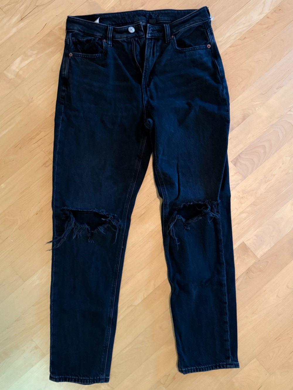 American Eagle Outfitters Black Ripped Jeans